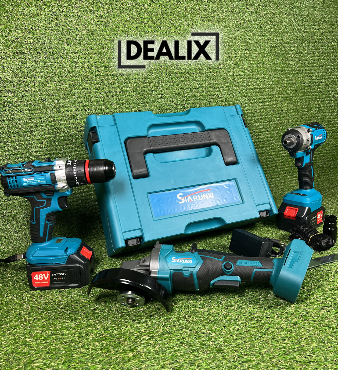 Kit 3 in 1 - Smerigliatrice angolare , trapano e avvitatore ad impulsi