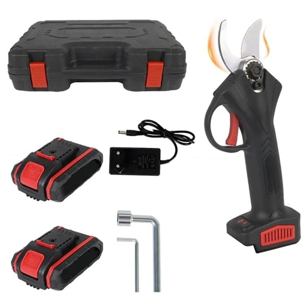 Cesoia Elettrica 48V Professionale – Forbice da Potatura Senza Fili con 2 Batterie al Litio