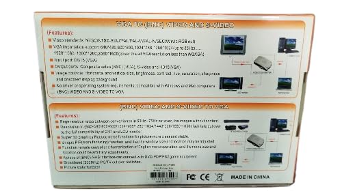 Convertitore Video VGA ad AV/S-Video | Adattatore Universale per PC, TV, Proiettori e DVR