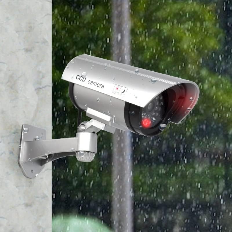 2 Telecamere Finte DUMMY IR CAMERA | LED Lampeggiante | Uso Interno ed Esterno