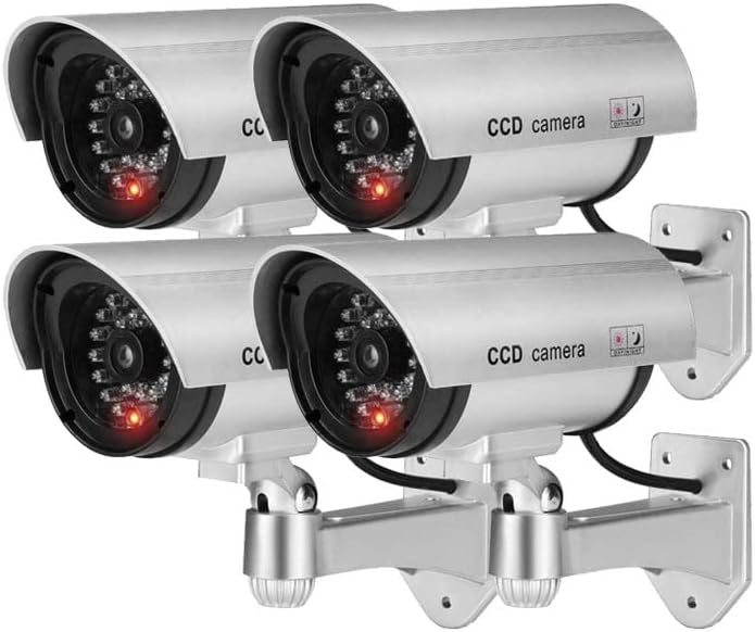 2 Telecamere Finte DUMMY IR CAMERA | LED Lampeggiante | Uso Interno ed Esterno