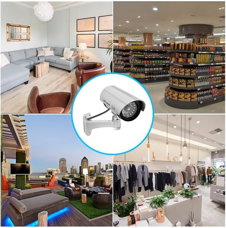 2 Telecamere Finte DUMMY IR CAMERA | LED Lampeggiante | Uso Interno ed Esterno