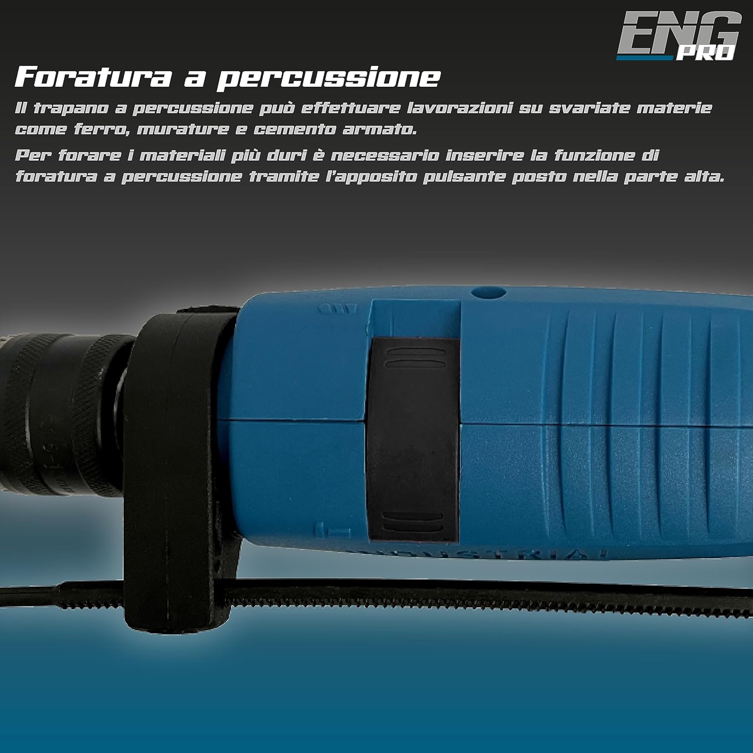 TRAPANO A PERCUSSIONE VBN 800W PROFESSIONALE – REGOLAZIONE VELOCITÀ E IMPUGNATURA ERGONOMICA