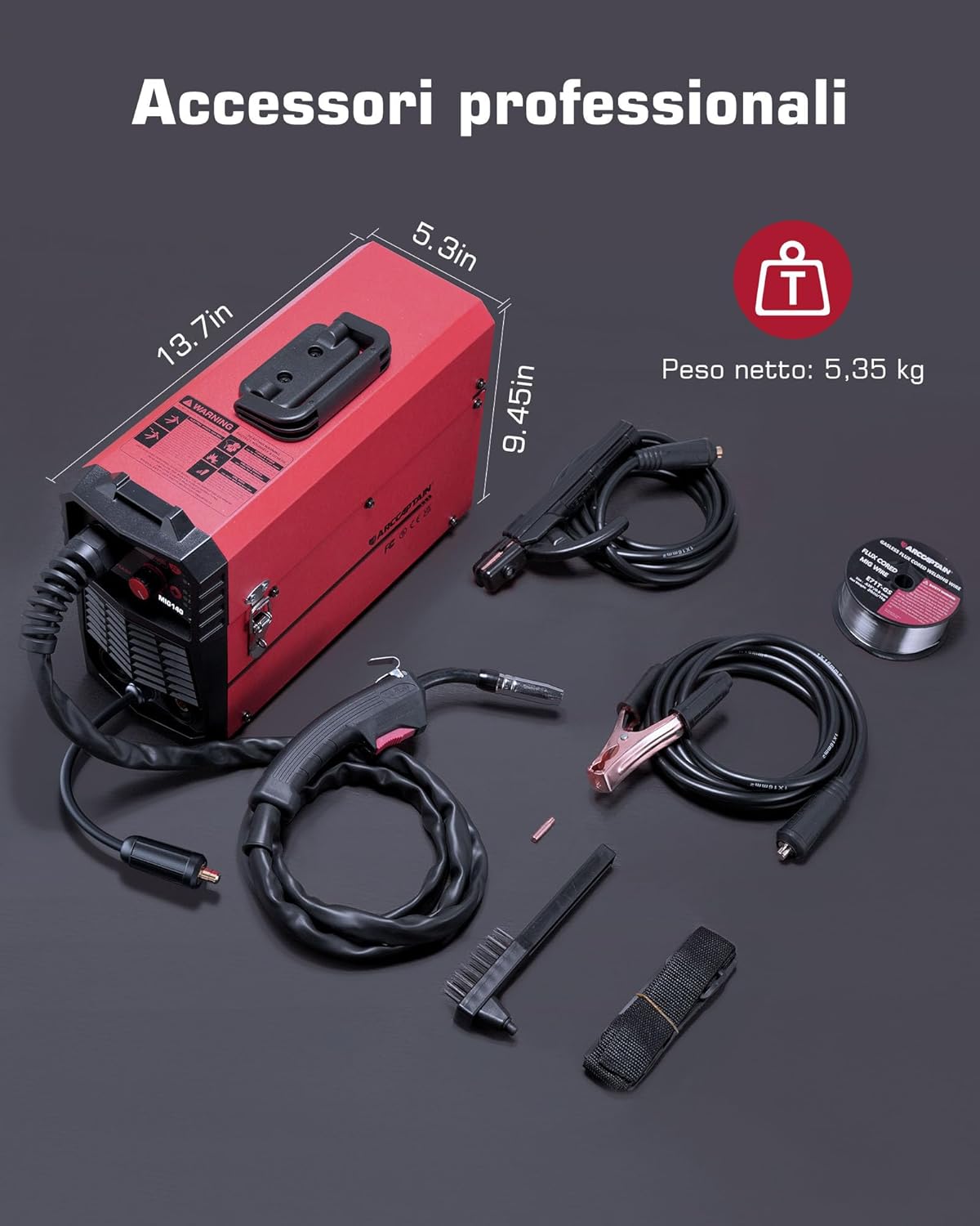 Saldatrice a Filo Continuo 3 in 1 MIG-MMA-TIG 550 | Display Digitale | 550A | Tecnologia IGBT | Professionale Multifunzione