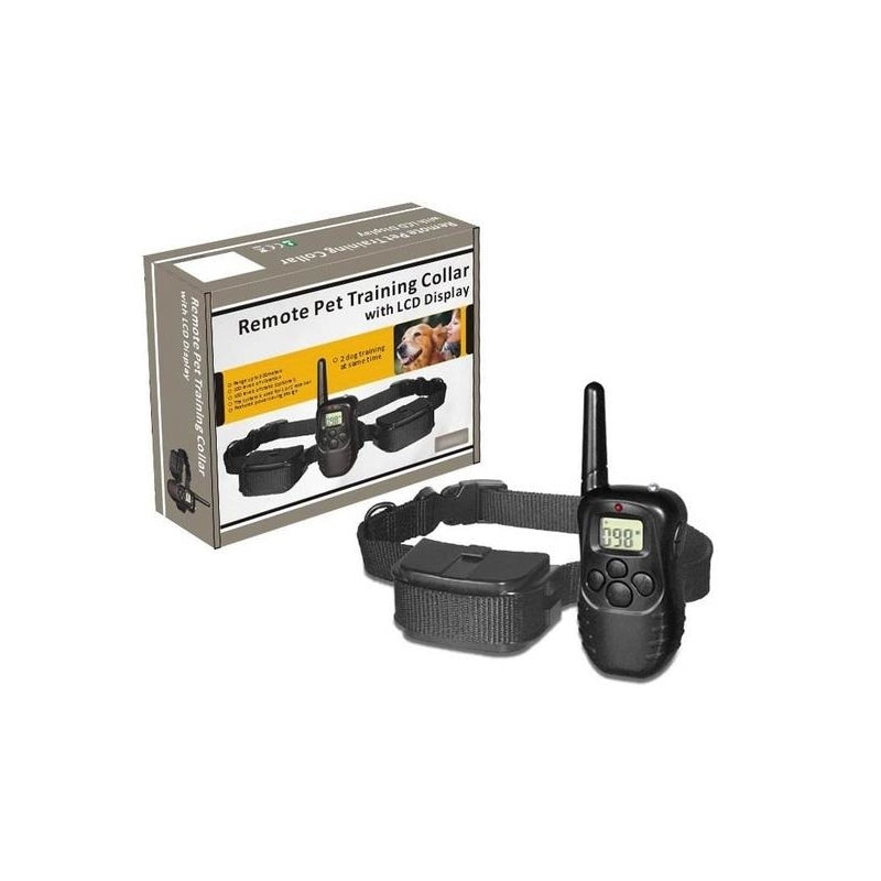 Collare Addestramento Cani con Telecomando LCD | Portata 300 m – Suono, Vibrazione e Luce – Regolabile e Sicuro
