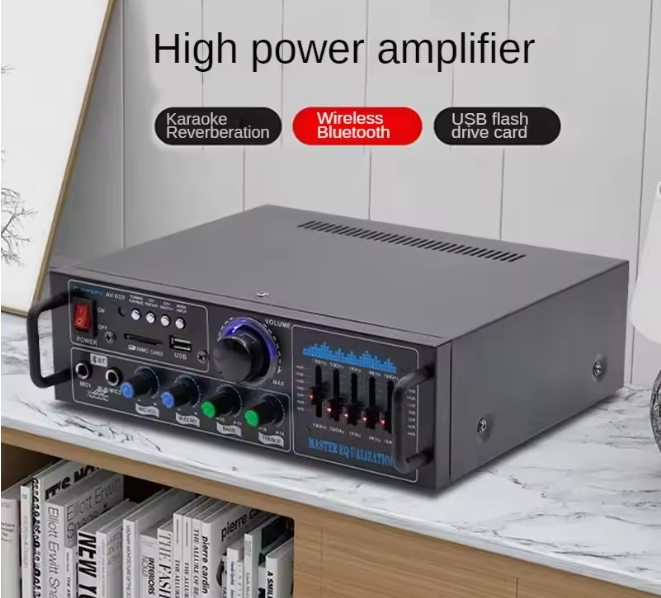 Amplificatore Hi-Fi Bluetooth D.WORLD DW-016BT | Potente Audio Stereo 300W | Karaoke, USB/SD, EQ Master